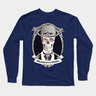 Memento Mori Vintage Steampunk Skeleton Long Sleeve T-Shirt